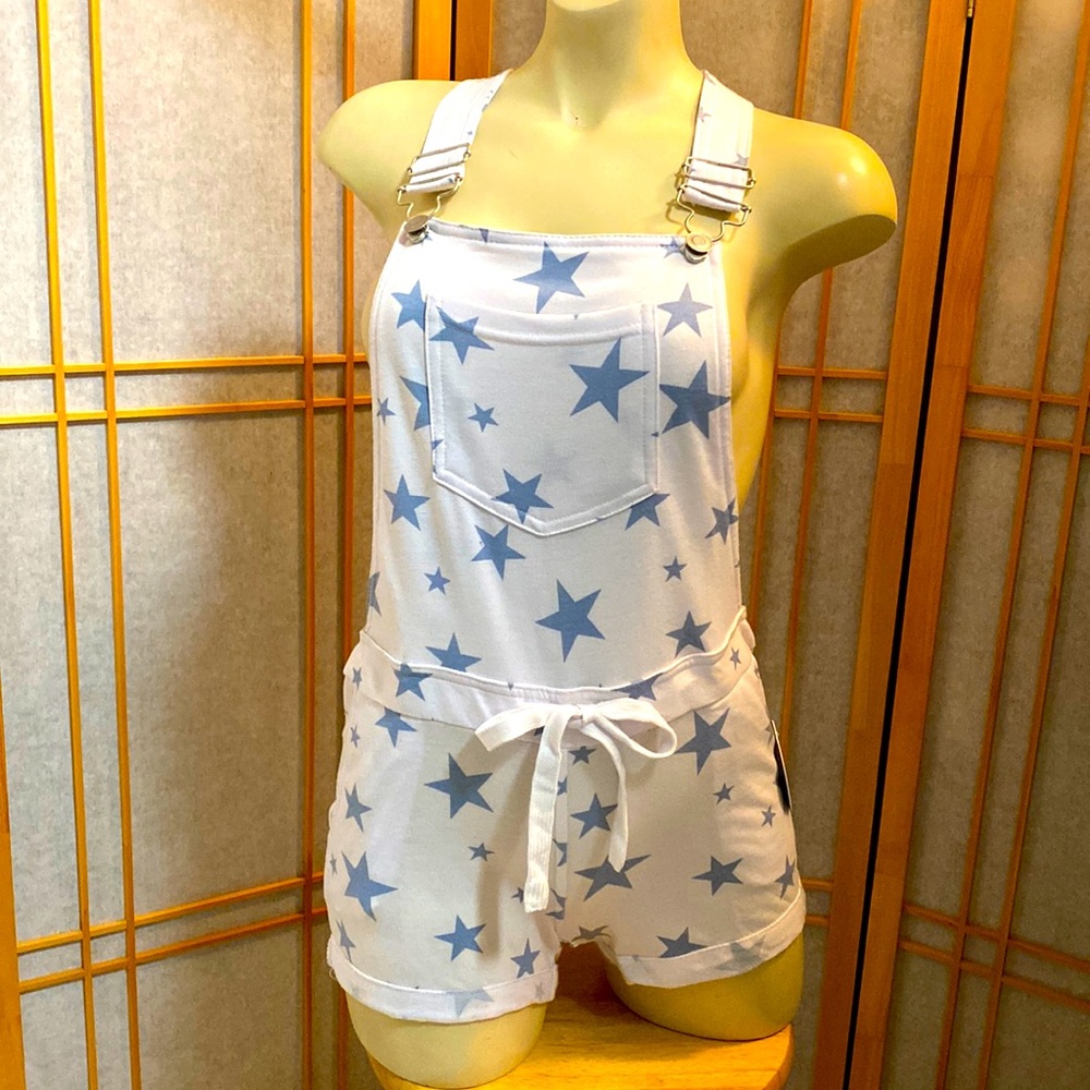 Star Bib Overalls Shorts